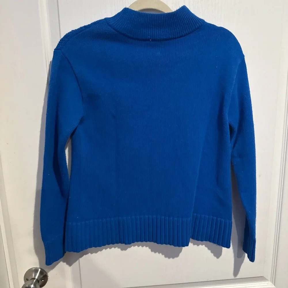 Talbots Vibrant Blue Cowl Neck Sweater - Picture 3 of 5